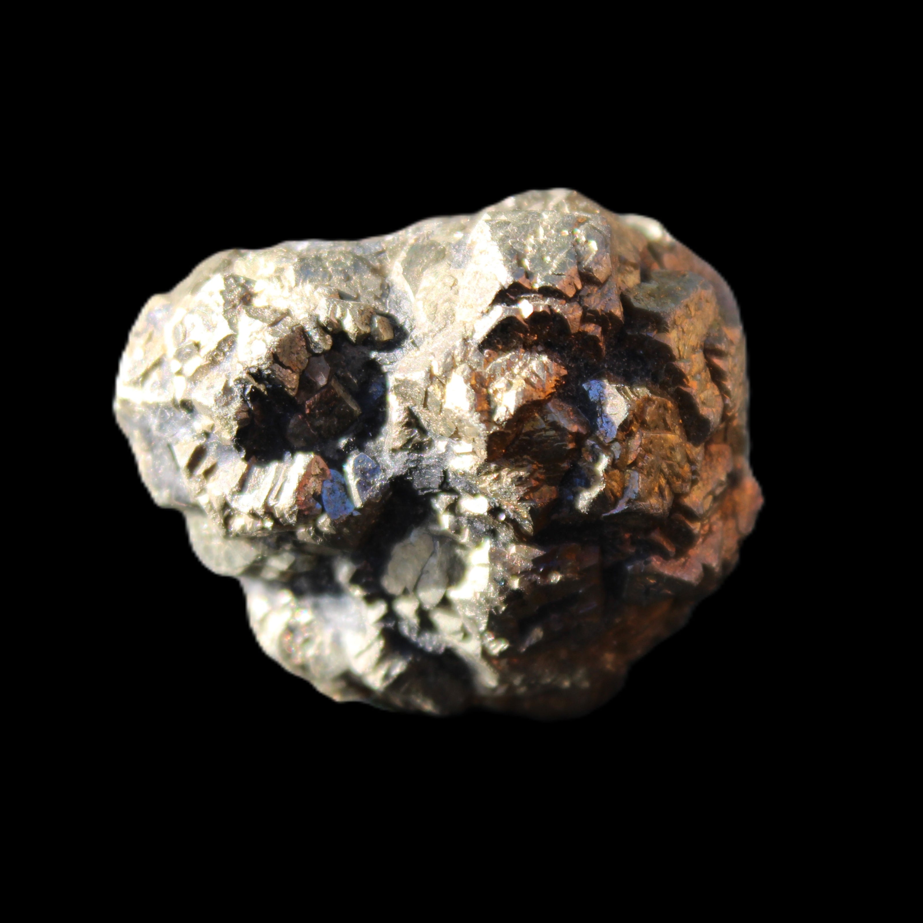 Chalcopyrite cluster from Pakistan 32*30*25mm 63.5g in sunlight - Rocks and Things Store