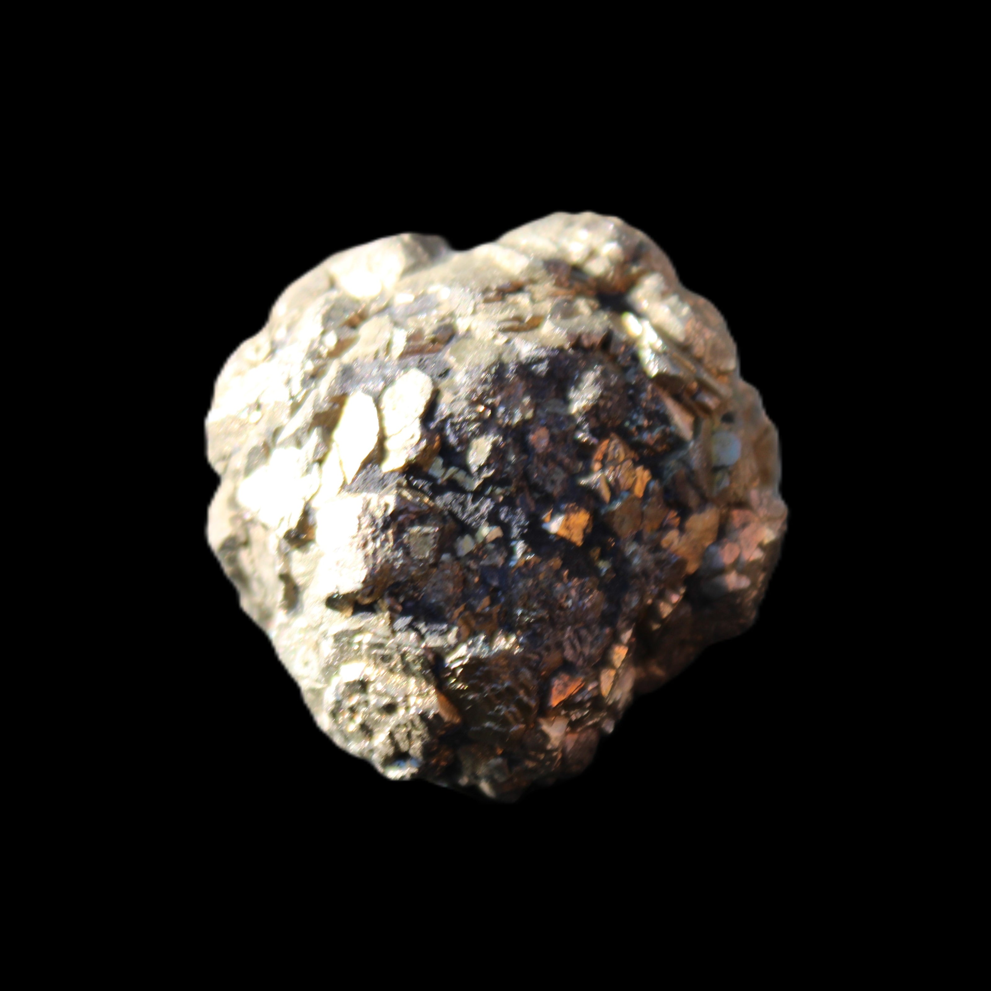 Chalcopyrite cluster from Pakistan 32*30*25mm 63.5g in sunlight - Rocks and Things Store