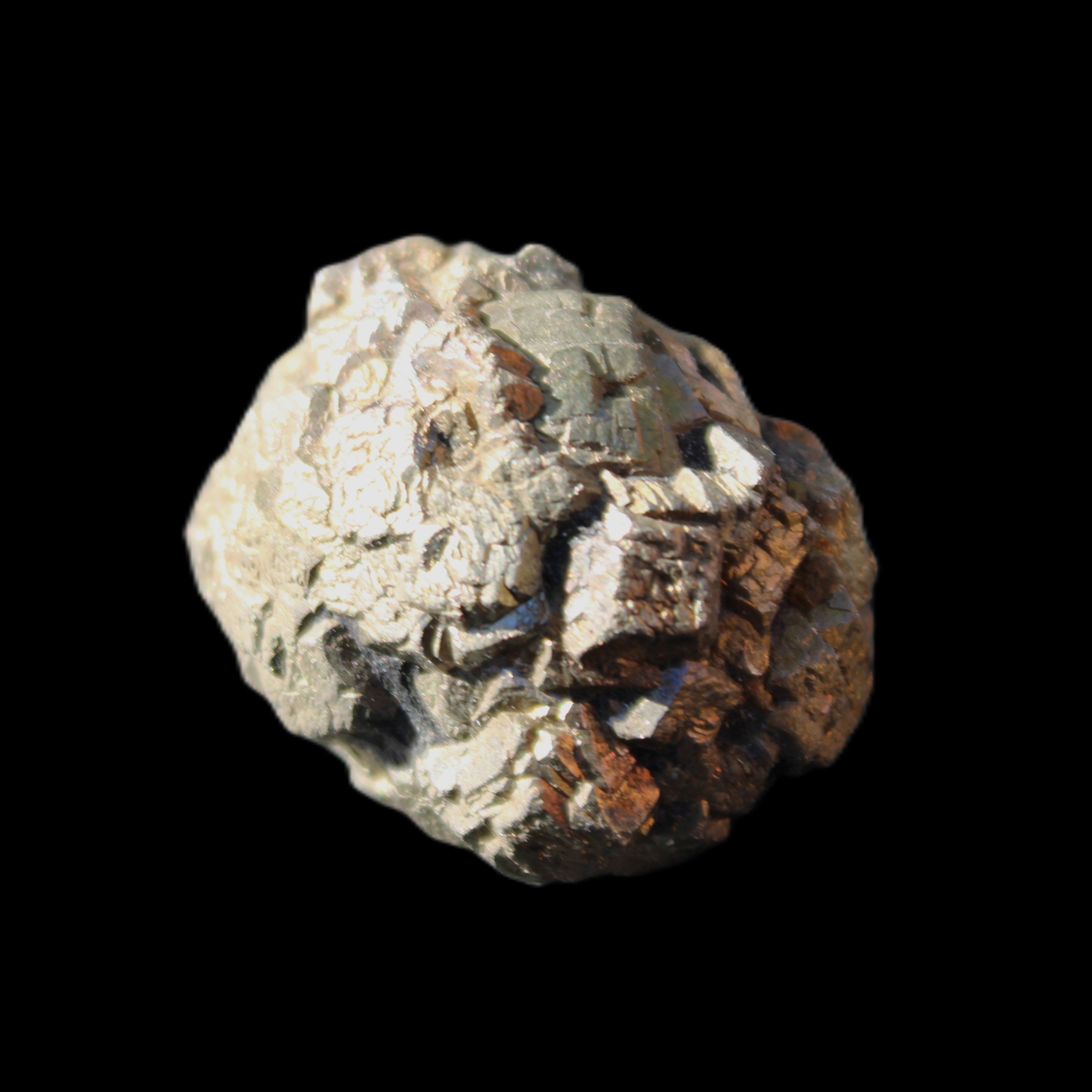 Chalcopyrite cluster from Pakistan 32*30*25mm 63.5g in sunlight - Rocks and Things Store