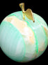 Granny Smith Afghan Jade Onyx Apple 62*75mm 414g in sunlight - Rocks and Things Store
