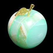 Granny Smith Afghan Jade Onyx Apple 62*75mm 414g in sunlight - Rocks and Things Store