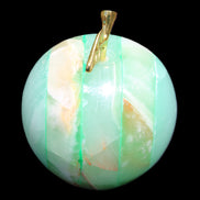 Granny Smith Afghan Jade Onyx Apple 62*75mm 414g in sunlight - Rocks and Things Store