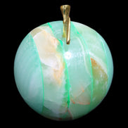 Granny Smith Afghan Jade Onyx Apple 62*75mm 414g in sunlight - Rocks and Things Store
