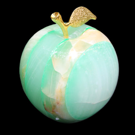 Granny Smith Afghan Jade Onyx Apple 62*75mm 414g in sunlight - Rocks and Things Store