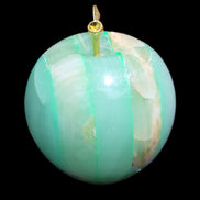 Afghan Jade Onyx hand-carved Apple varieties 75mm 384-414g in sunlight - Rocks and Things Store