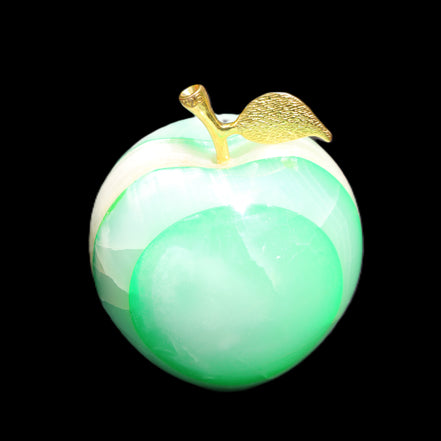 Granny Smith Afghan Jade Onyx Apple 62*72mm 386g in sunshine - Rocks and Things Store