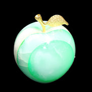 Granny Smith Afghan Jade Onyx Apple 62*72mm 386g in sunshine - Rocks and Things Store