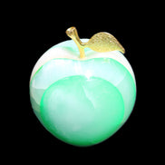 Granny Smith Afghan Jade Onyx Apple 62*72mm 386g in sunshine - Rocks and Things Store