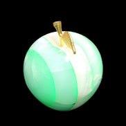 Granny Smith Afghan Jade Onyx Apple 62*72mm 386g in sunshine - Rocks and Things Store