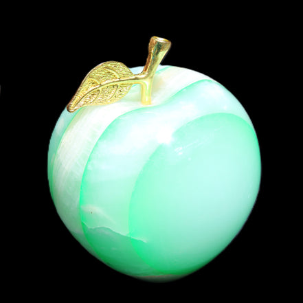 Granny Smith Afghan Jade Onyx Apple 62*72mm 386g in sunshine - Rocks and Things Store