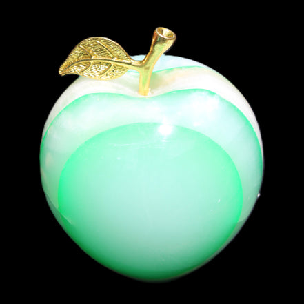 Granny Smith Afghan Jade Onyx Apple 62*72mm 386g in sunshine - Rocks and Things Store