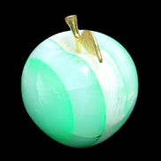 Granny Smith Afghan Jade Onyx Apple 62*72mm 386g in sunshine - Rocks and Things Store