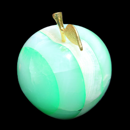 Granny Smith Afghan Jade Onyx Apple 62*72mm 386g in sunshine - Rocks and Things Store