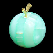 Afghan Jade Onyx hand-carved Apple varieties 75mm 384-414g in sunlight - Rocks and Things Store
