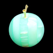 Afghan Jade Onyx hand-carved Apple varieties 75mm 384-414g in sunlight - Rocks and Things Store