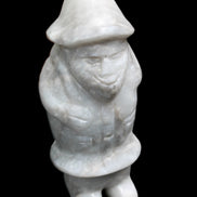 White Jade Olde Style Father Christmas 140-152mm 646-704g in sunlight - Rocks and Things Store