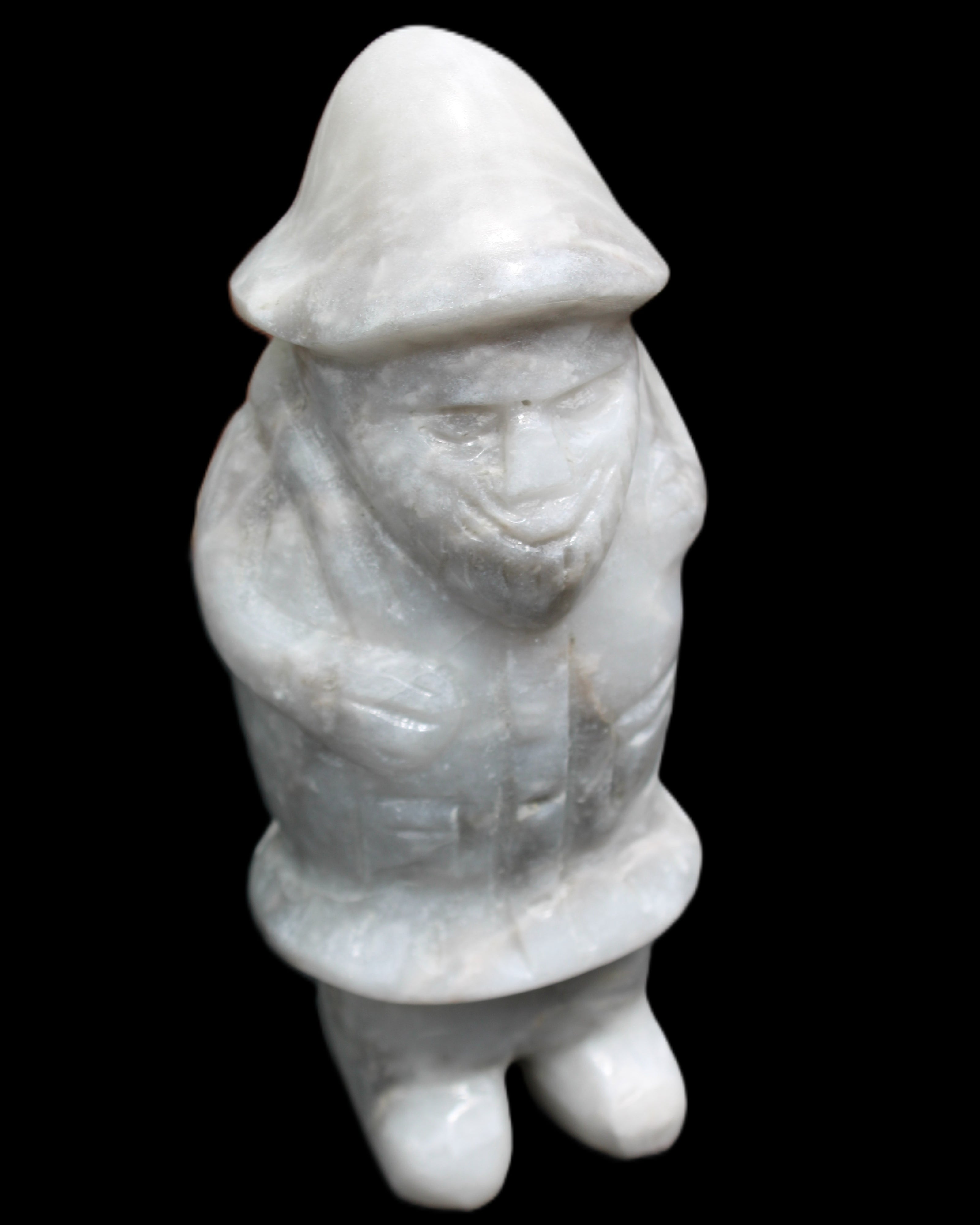 White Jade Olde Style Father Christmas 140-152mm 646-704g in sunlight - Rocks and Things Store