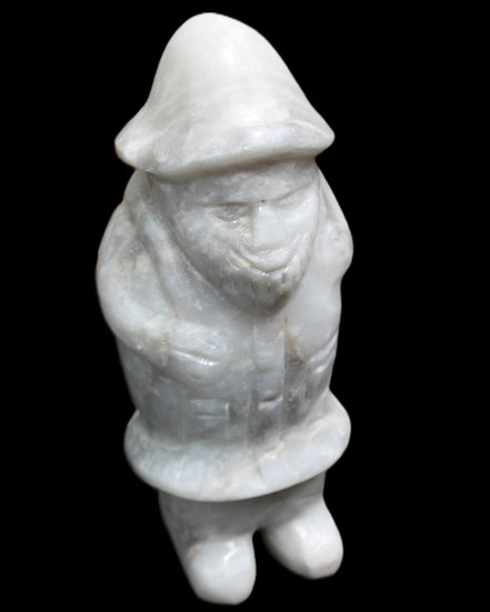 White Jade Olde Style Father Christmas 140-152mm 646-704g in sunlight - Rocks and Things Store