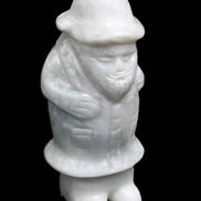 White Jade Olde Style Father Christmas 140-152mm 646-704g in sunlight - Rocks and Things Store