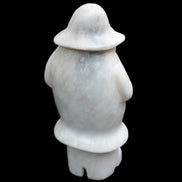 White Jade Olde Style Father Christmas 140-152mm 646-704g in sunlight - Rocks and Things Store