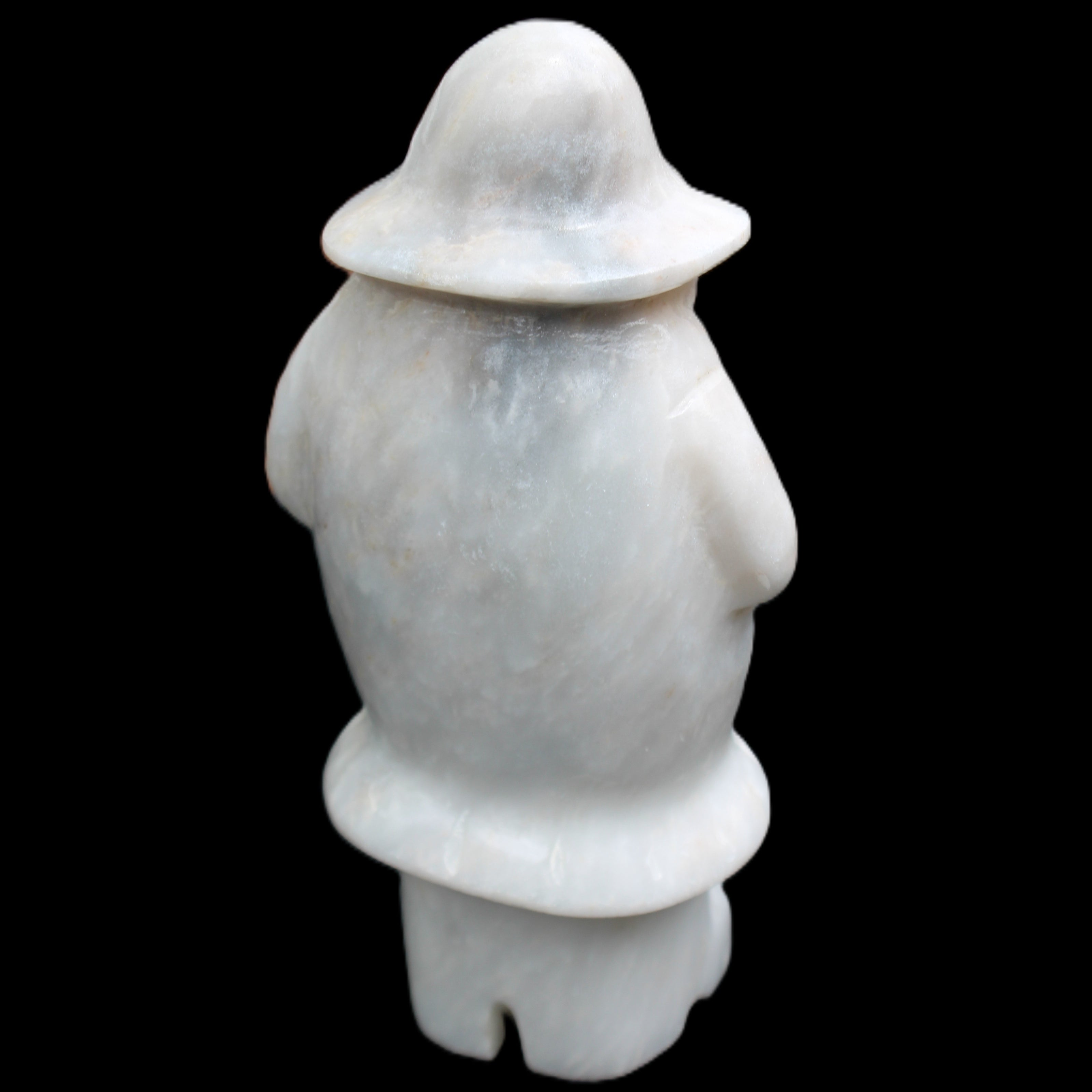 White Jade Olde Style Father Christmas 140-152mm 646-704g in sunlight - Rocks and Things Store