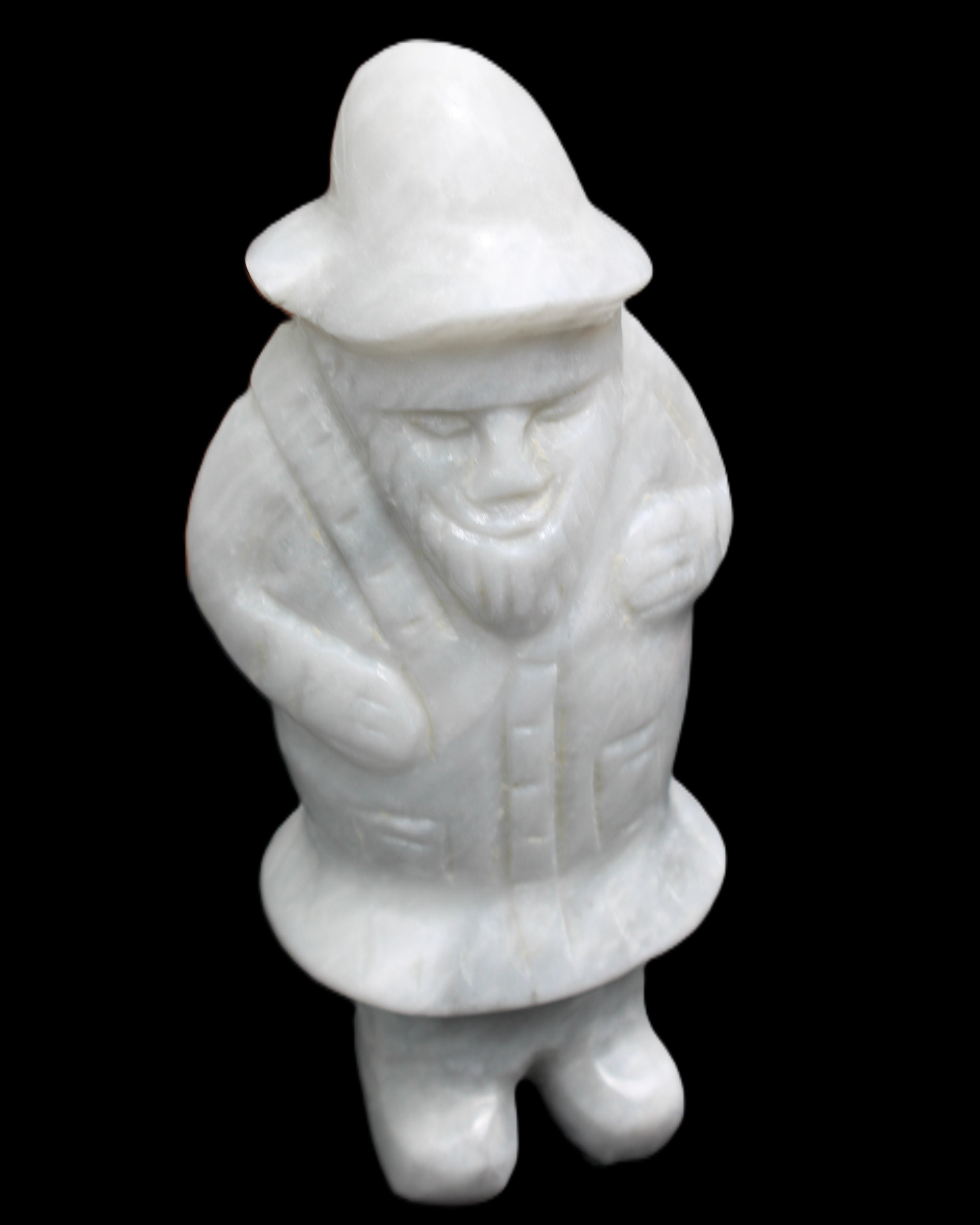 White Jade Olde Style Father Christmas 140-152mm 646-704g in sunlight - Rocks and Things Store