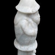 White Jade Olde Style Father Christmas 140-152mm 646-704g in sunlight - Rocks and Things Store