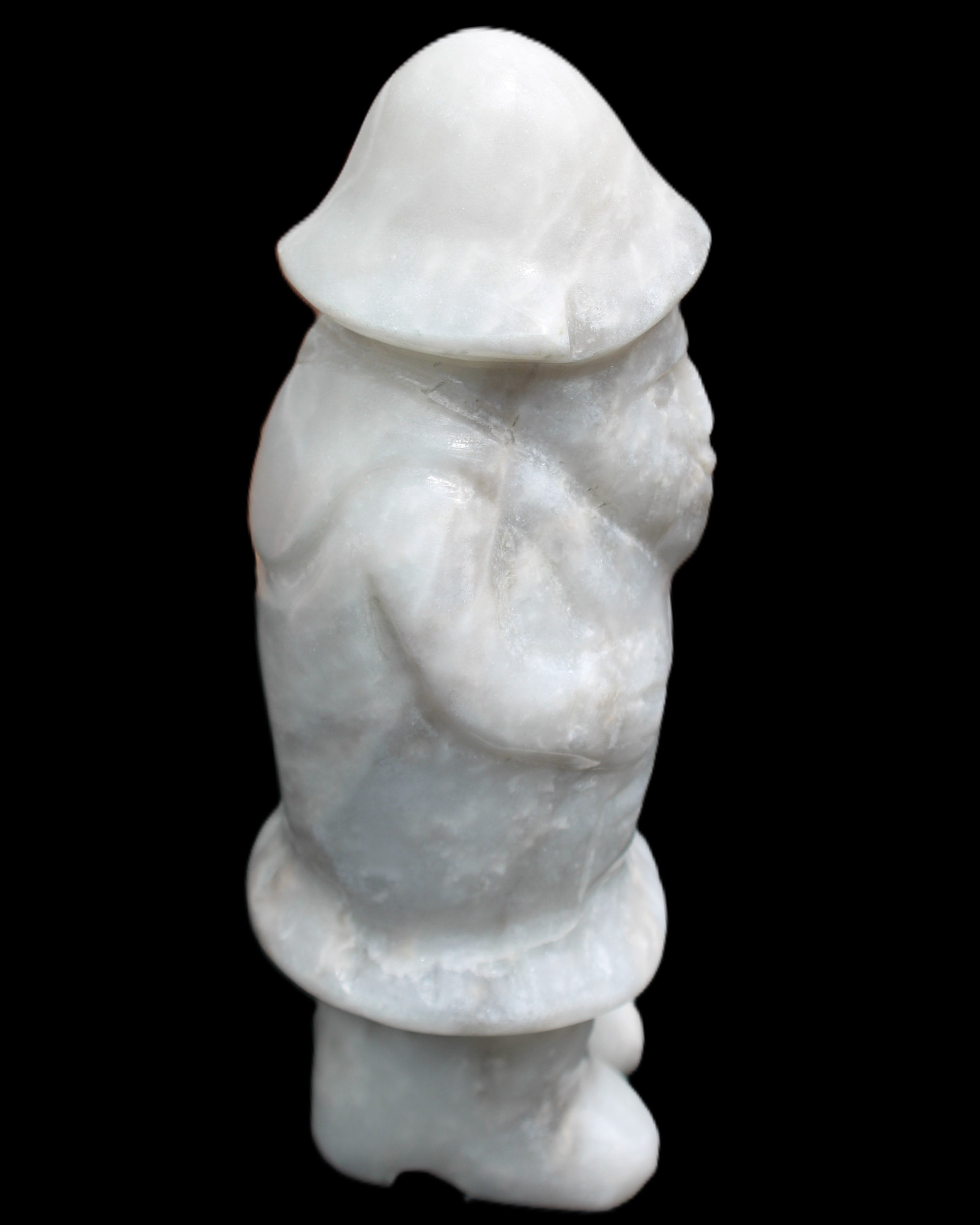 White Jade Olde Style Father Christmas 140-152mm 646-704g in sunlight - Rocks and Things Store