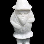 White Jade Olde Style Father Christmas 140-152mm 646-704g in sunlight - Rocks and Things Store