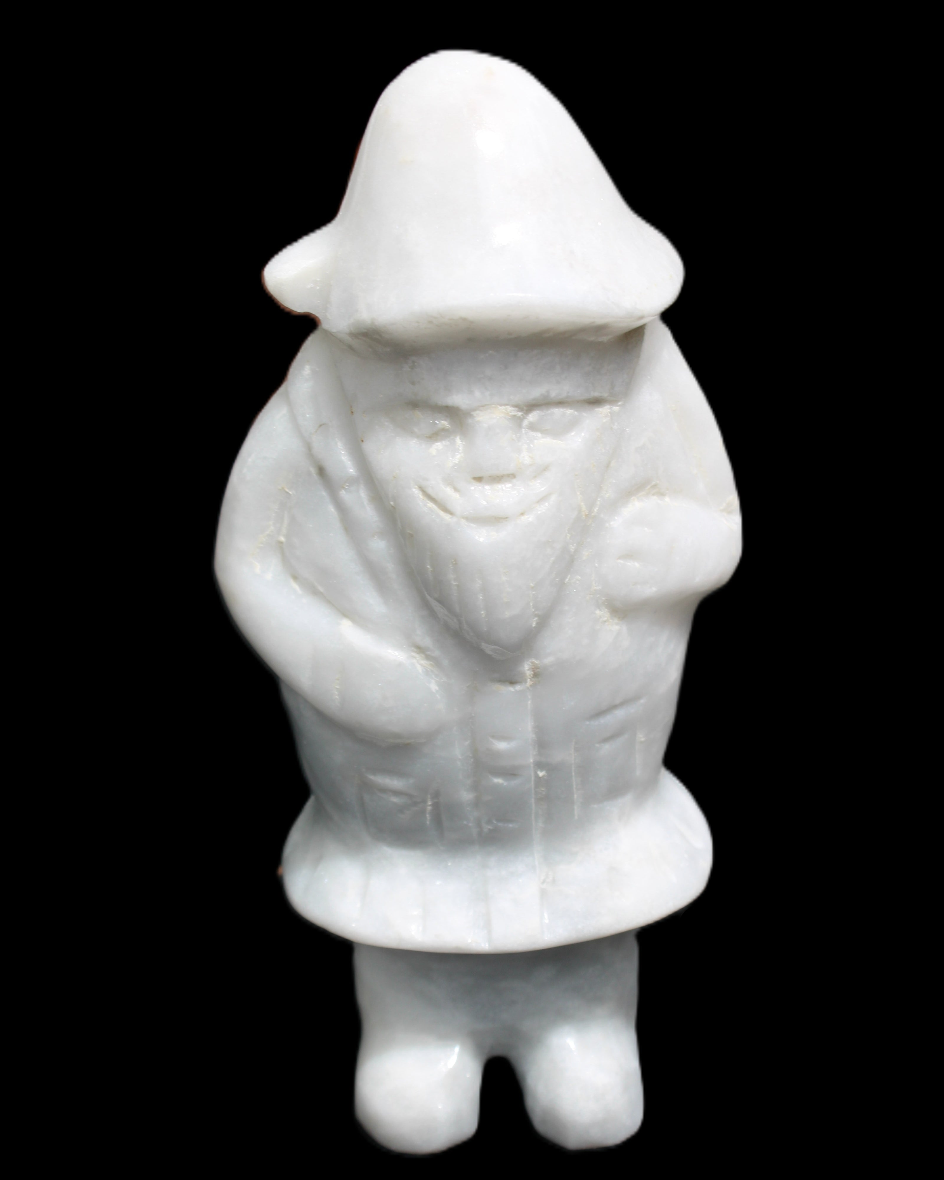 White Jade Olde Style Father Christmas 140-152mm 646-704g in sunlight - Rocks and Things Store