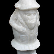 White Jade Olde Style Father Christmas 140-152mm 646-704g in sunlight - Rocks and Things Store
