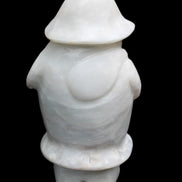 White Jade Olde Style Father Christmas 140-152mm 646-704g in sunlight - Rocks and Things Store