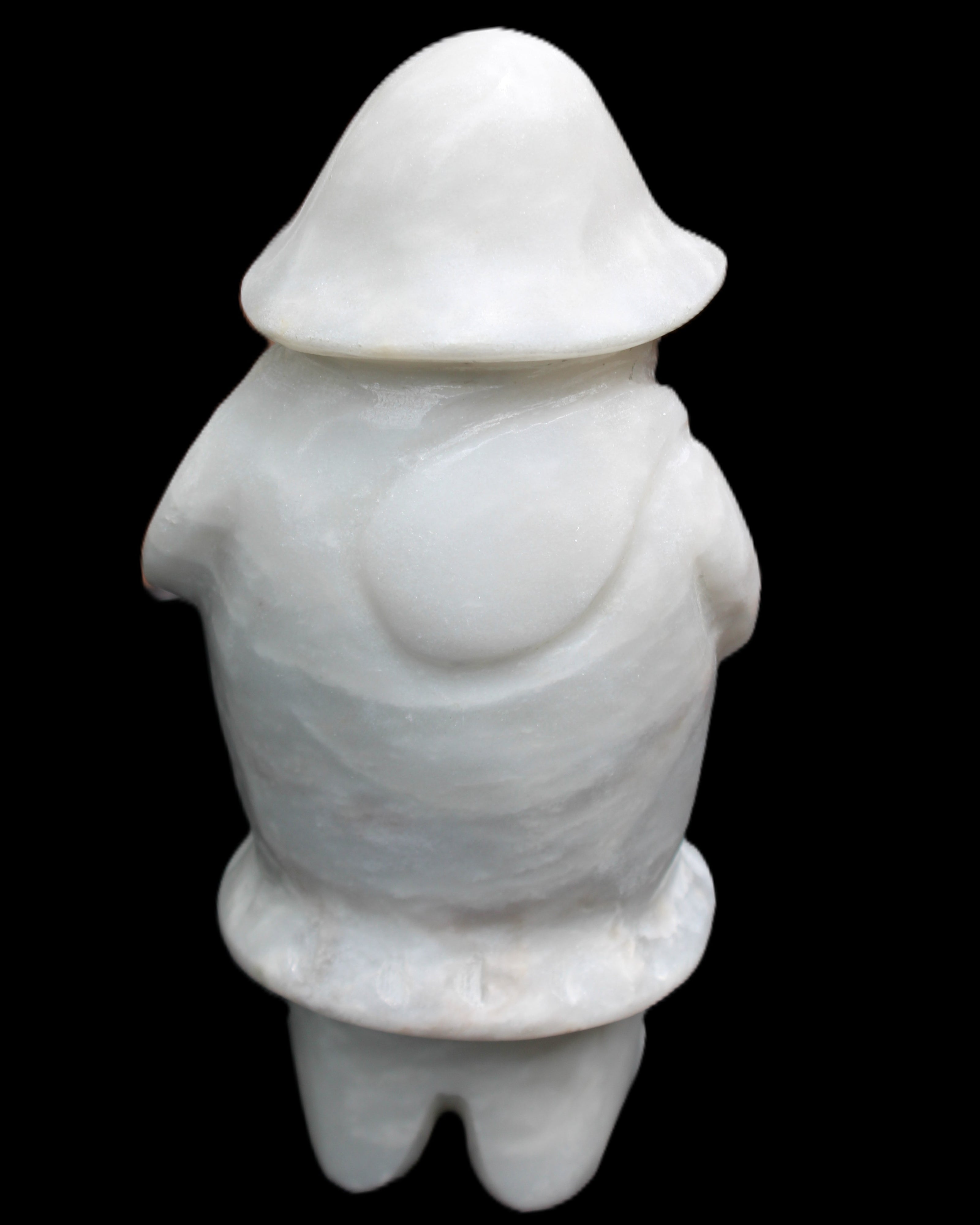 White Jade Olde Style Father Christmas 140-152mm 646-704g in sunlight - Rocks and Things Store