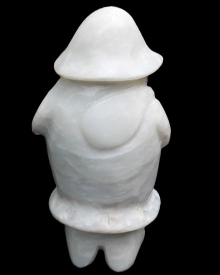 White Jade Olde Style Father Christmas 140-152mm 646-704g in sunlight - Rocks and Things Store