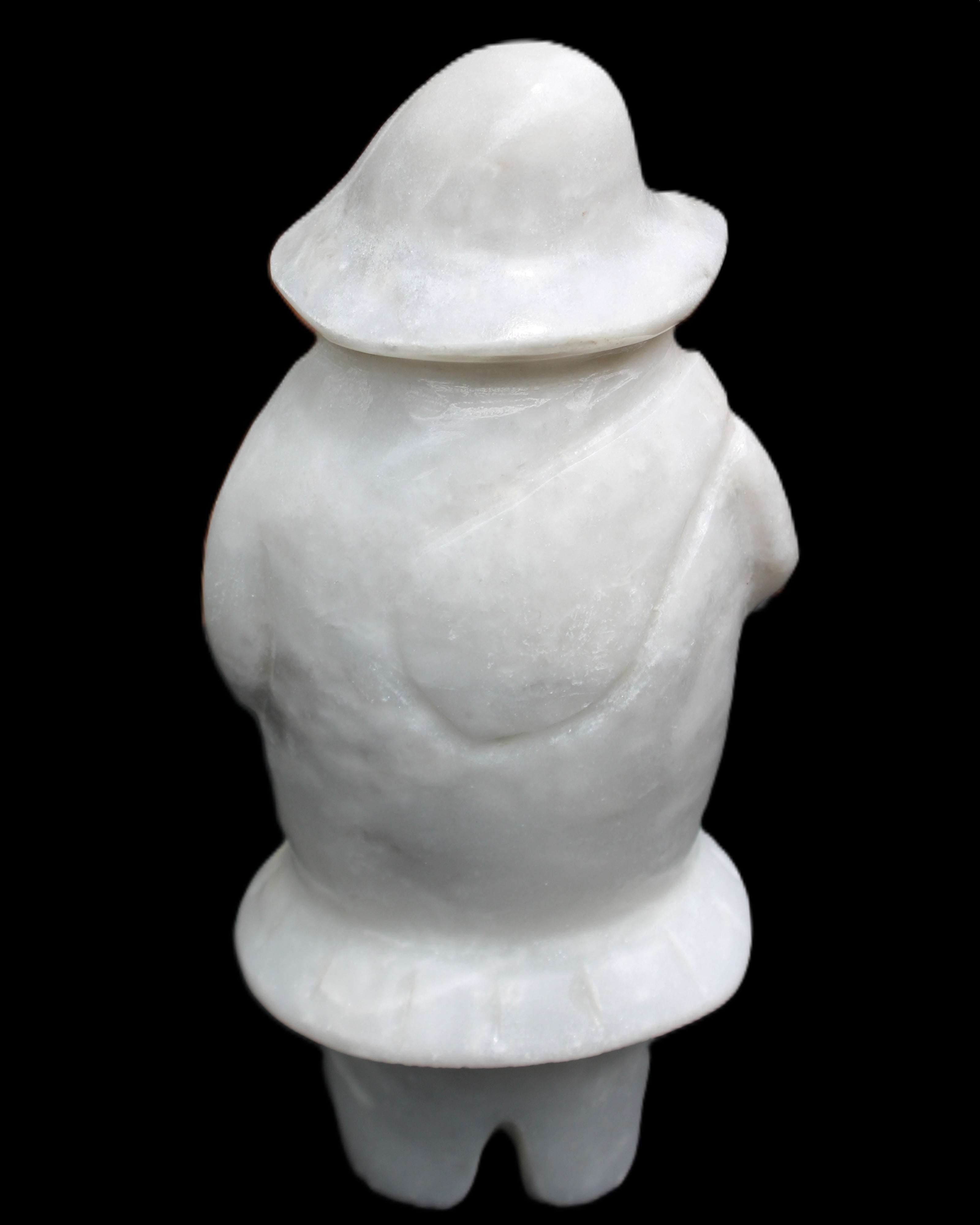 White Jade Olde Style Father Christmas 140-152mm 646-704g in sunlight - Rocks and Things Store