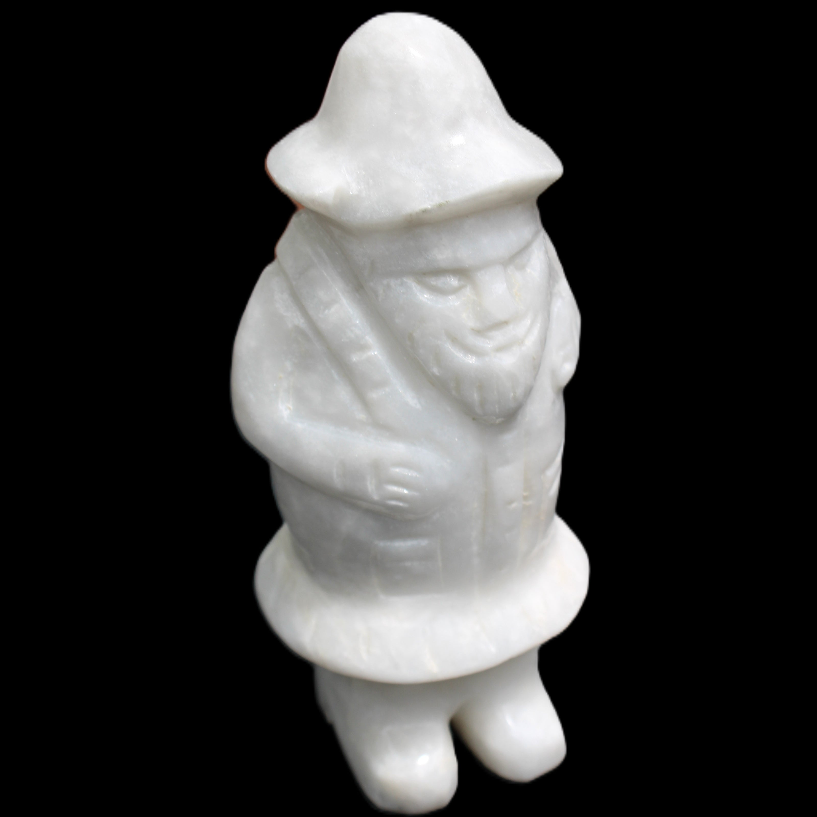 White Jade Olde Style Father Christmas 140-152mm 646-704g in sunlight - Rocks and Things Store