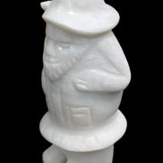 White Jade Olde Style Father Christmas 140-152mm 646-704g in sunlight - Rocks and Things Store