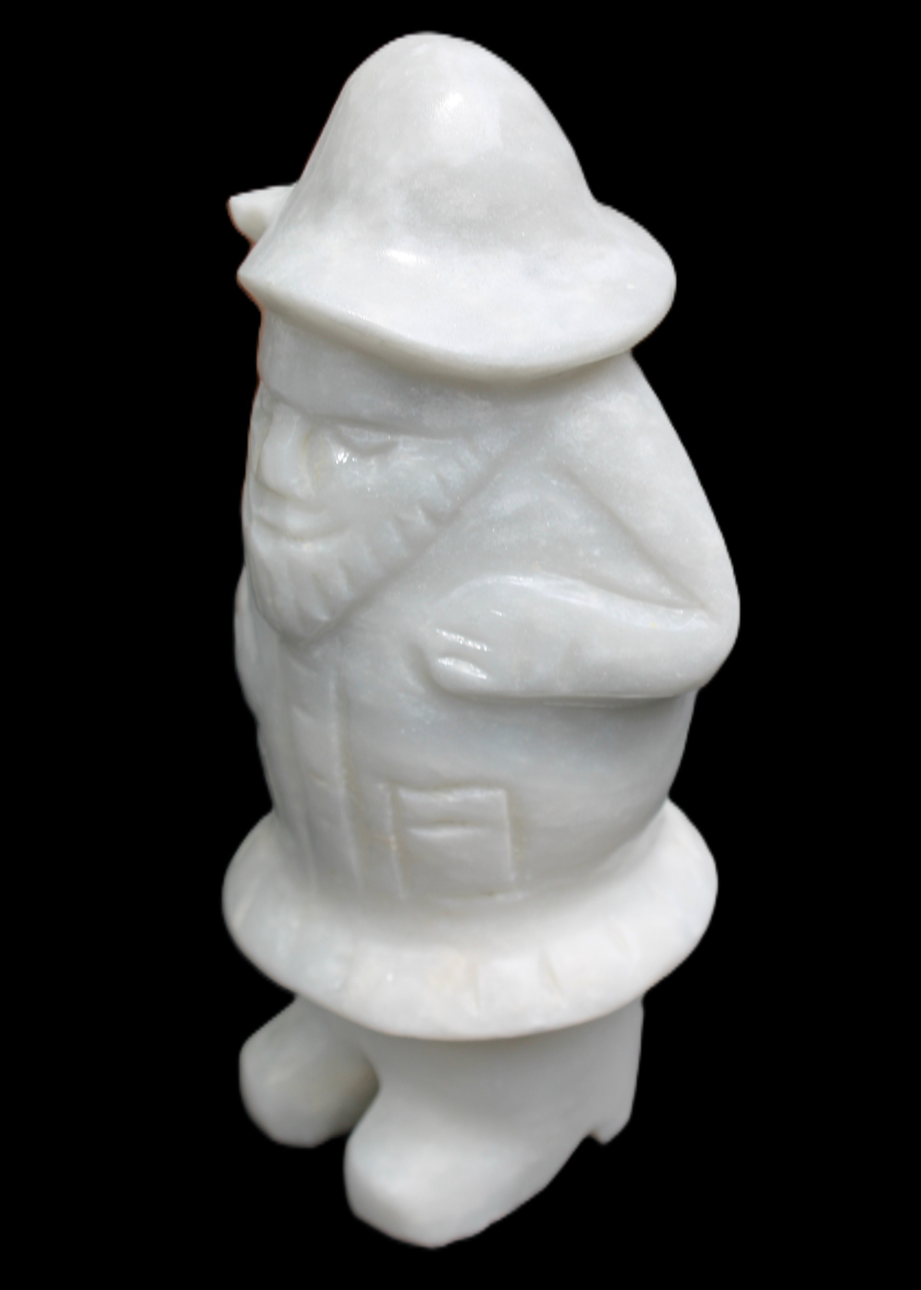 White Jade Olde Style Father Christmas 140-152mm 646-704g in sunlight - Rocks and Things Store