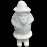 White Jade Olde Style Father Christmas 140-152mm 646-704g in sunlight - Rocks and Things Store