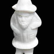 White Jade Olde Style Father Christmas 140-152mm 646-704g in sunlight - Rocks and Things Store