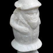 White Jade Olde Style Father Christmas 140-152mm 646-704g in sunlight - Rocks and Things Store