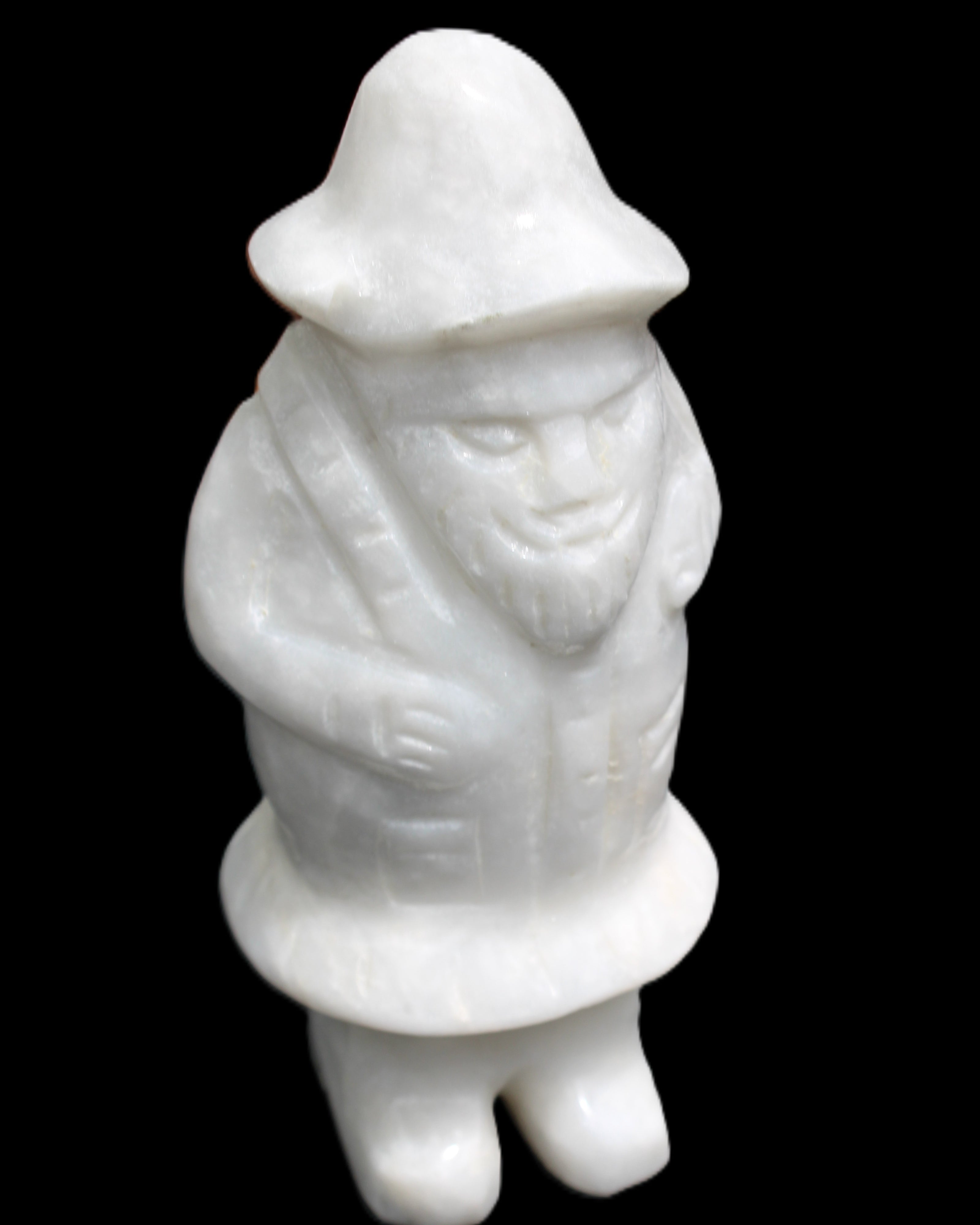 White Jade Olde Style Father Christmas 140-152mm 646-704g in sunlight - Rocks and Things Store