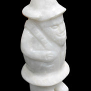White Jade Olde Style Father Christmas 140-152mm 646-704g in sunlight - Rocks and Things Store