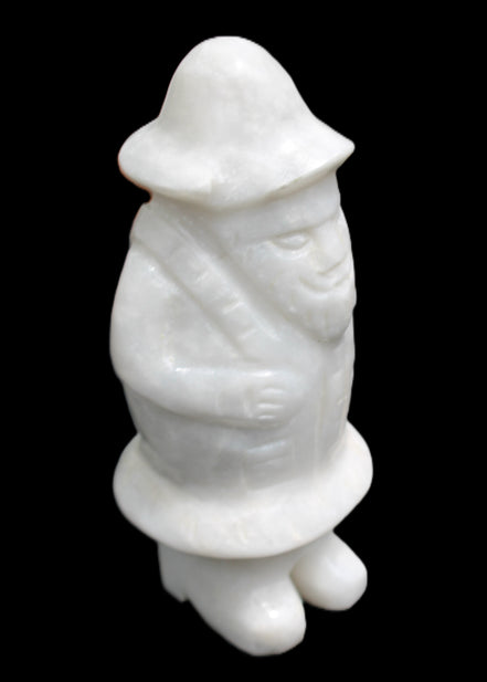 White Jade Olde Style Father Christmas 140-152mm 646-704g in sunlight - Rocks and Things Store