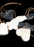 Christmas tree decoration shapes - 3 Black & 3 White Jade 38-48mm 100g in sunlight - Rocks and Things Store