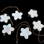 Christmas tree decoration shapes - 6 White Jade 38-48mm 60-100g in sunlight - Rocks and Things Store