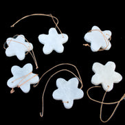 Christmas tree decoration shapes - 6 White Jade 38-48mm 60-100g in sunlight - Rocks and Things Store