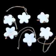 Christmas tree decoration shapes - 6 White Jade 38-48mm 60-100g in sunlight - Rocks and Things Store