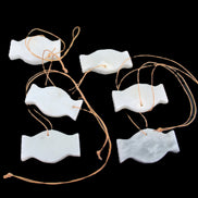 Christmas tree decoration shapes - 6 White Jade 38-48mm 60-100g in sunlight - Rocks and Things Store