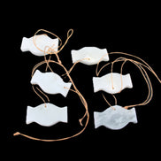 Christmas tree decoration shapes - 6 White Jade 38-48mm 60-100g in sunlight - Rocks and Things Store